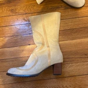 Y2K Boots with circle detailing